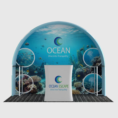 Professional Exhibition Trade Show Booth With Custom Printed Fabrics