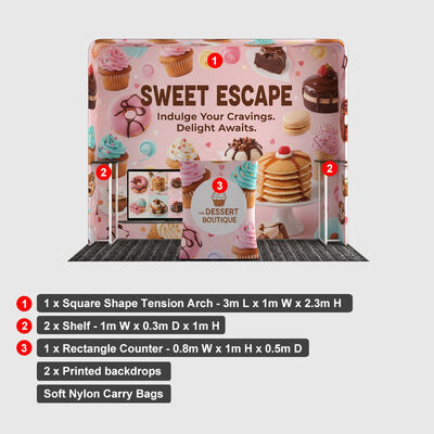 10x20 20x20 Mobile Trade Show Booth Modern Portable Exhibit Display