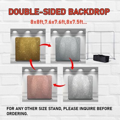 Gold Sparkle Pillowcase Backdrop Dye Sublimation Stretch Fabric Backdrop