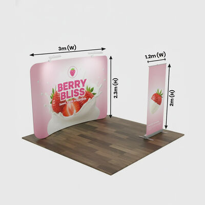 3x3m Lightweight Trade Show Booth With Modular Fabric Panels