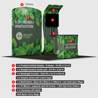 10X10FT Modular Trade Show Booth System For Reusable Displays