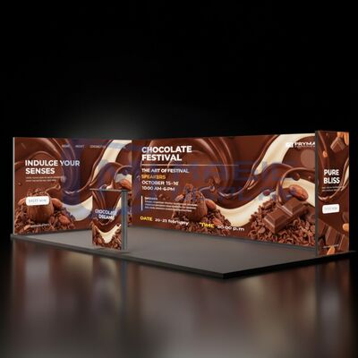 Custom 10x20ft SEG Light Box Dye Sublimation Tradeshow Booth Display