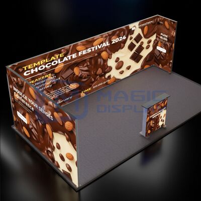 Custom 10x20ft SEG Light Box Dye Sublimation Tradeshow Booth Display