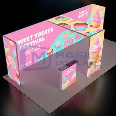 10x20ft SEG Light Box Aluminum Backlit Exhibition Booth Display Tool Free