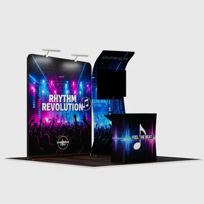 Portable Custom Trade Show Booth With Aluminum And Fabric Design