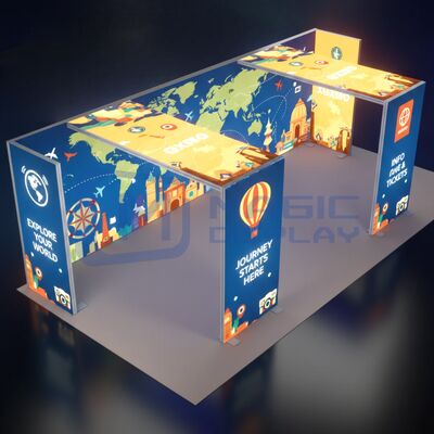Alumuinum Backlit SEG Light Box 10x20 Trade Show Booth Display
