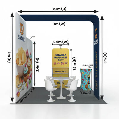 Easy Setup Trade Show Booth With Lightweight Fabric Display