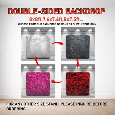 7.6x7.6 Photo Booth Flower Wall Backdrop CMYK Floral Backdrop Photo Booth