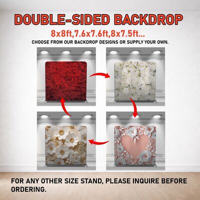 Pillowcase Backdrop Two Replacement Covers Only Booth Visual Change