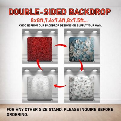 Pillowcase Backdrop Two Graphic Covers Only Trade Show Display Use