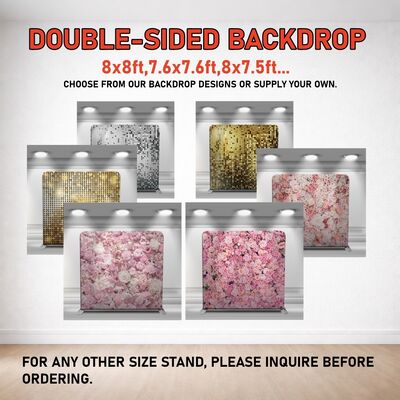 8x7.5ft Flower Photo Booth Backdrop High Stretch Fabric Back Drops