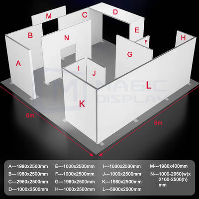 Aluminum Frame Fabric SEG Lightbox 10x10ft 20x20ft Modular Exhibition Stands