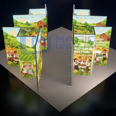 10x10 10x20 SEG Fabric Lightbox Aluminum Backlit Bespoke Exhibition Stands