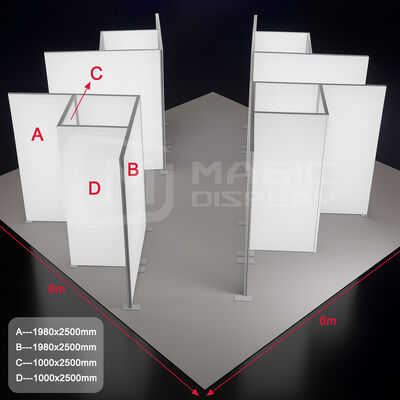 10x10 10x20 SEG Fabric Lightbox Aluminum Backlit Bespoke Exhibition Stands