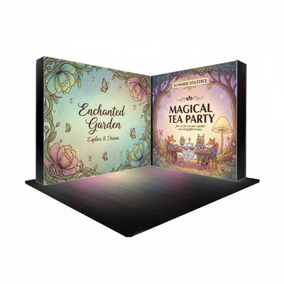 10X10FT Portable Trade Show Booth With Interchangeable Fabric Graphics