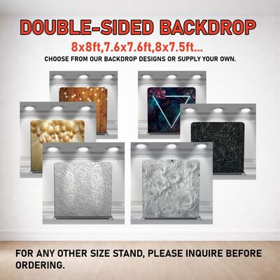 Pillowcase Backdrop Three Graphic Fabric Covers For Photo Booth Setup