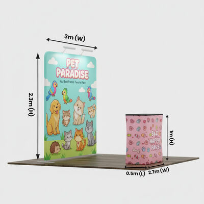 10X10FT Trade Show Portable Booths Polyester Fabric 10x10 Display Booth