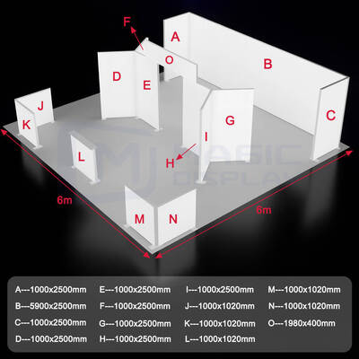 Exhibition SEG Light Box 20x20ft Aluminum Trade Show Booth Stand