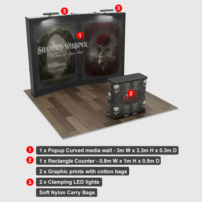 10X10FT Custom Printed Trade Show Booth With Replaceable Graphics