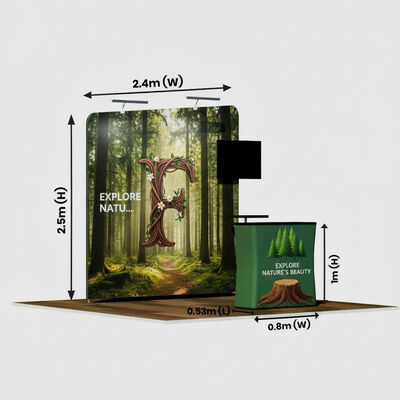 10x10ft Trade Show Booth Modular Fabric Wall Display Kit Fast Assembly