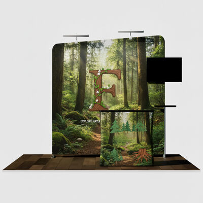 10x10ft Trade Show Booth Modular Fabric Wall Display Kit Fast Assembly