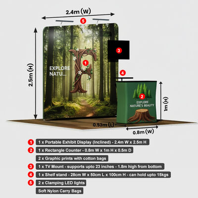 10x10ft Trade Show Booth Modular Fabric Wall Display Kit Fast Assembly