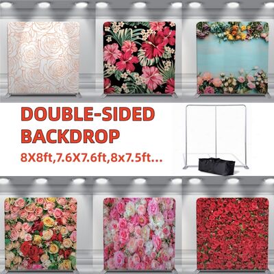 7.6x7.6ft Pillowcase Backdrop One Stand Three Stretch Fabric Covers Display