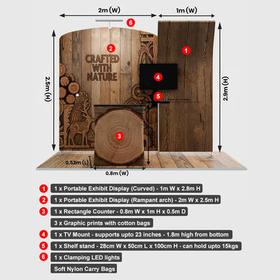 Trade Show Booth Modular Booth Frame System Tension Fabric Graphics