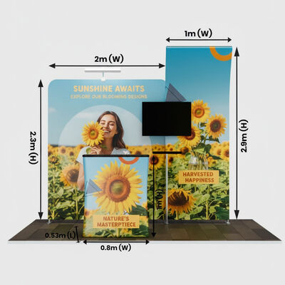 10x10ft Trade Show Booth Portable Event Display Kit Fabric Wall Panels