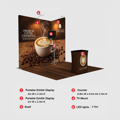 10x10ft Trade Show Booth Portable Marketing Display Kit Fabric Backwall