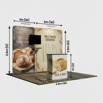 Trade Show Booth Modular Photo Booth Backwall Fabric Display Kit