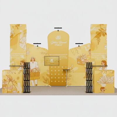 3x6m Trade Show Booth Modular Fabric Display Kit Replaceable Graphics