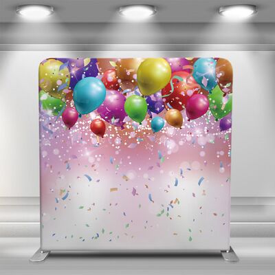 8x7.5ft Pillowcase Backdrop Two Stands Three Printed Covers Photo Booth Setup