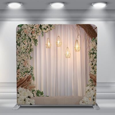 Outdoor Wedding Booth Backdrop 7x7ft Polyester Fabric Backdrop