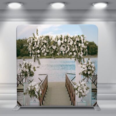 Outdoor Wedding Booth Backdrop 7x7ft Polyester Fabric Backdrop