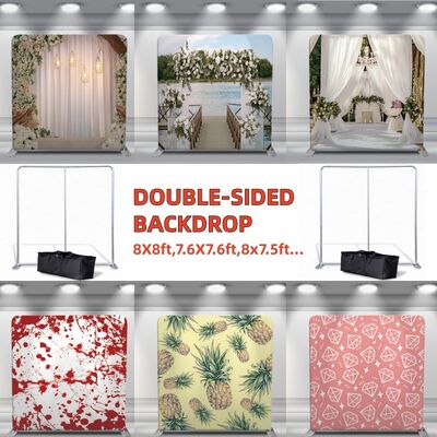 Outdoor Wedding Booth Backdrop 7x7ft Polyester Fabric Backdrop