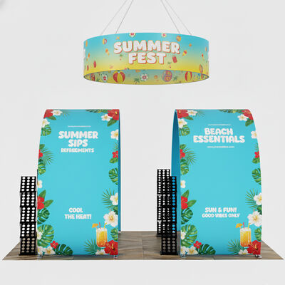 3x6m Trade Show Booth Modular Exhibition Display Kit Fabric Walls