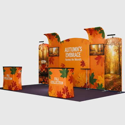 10x20ft Trade Show Booth Portable Fabric Display Kit Replaceable Graphics