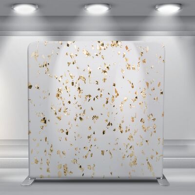 7.6x7.6ft Pillowcase Backdrop Gold Sprinkle Printed Fabric Backdrops
