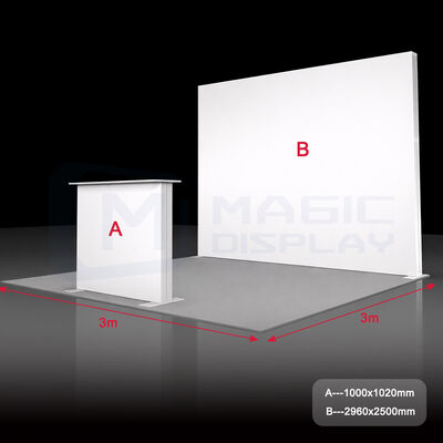 SEG Fabric Lightbox Booth 10x20ft Backlit Trade Show Display