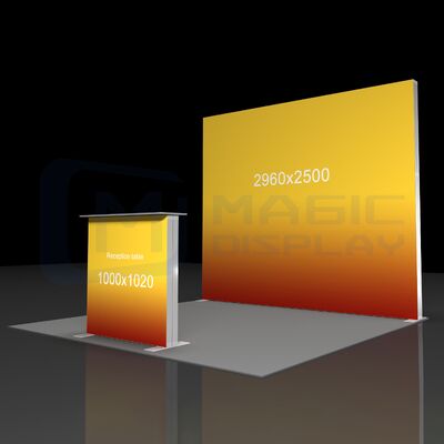 SEG Fabric Lightbox Booth 10x20ft Backlit Trade Show Display