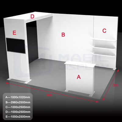Trade Fair SEG Light Box Advertising Booth With LED Backlight