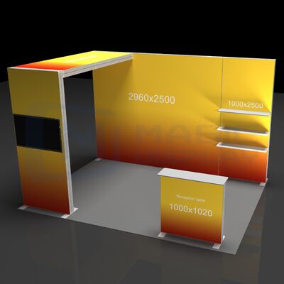 Trade Fair SEG Light Box Advertising Booth With LED Backlight