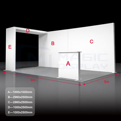 SEG Tension Fabric Light Boxes 10x20ft Trade Show Light Boxes