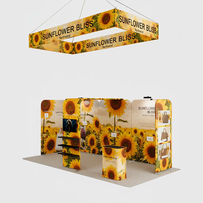 6x3 Modular Trade Show Booth Portable Fabric Backwall Display
