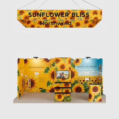 6x3 Modular Trade Show Booth Portable Fabric Backwall Display