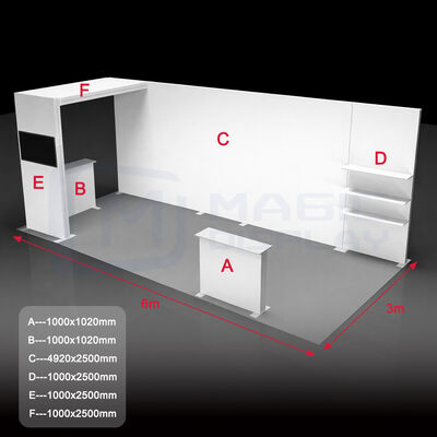 Aluminum Profile SEG Light Box LED Backlit Trade Show Booth 10x10