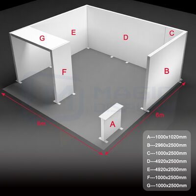 LED Fabric Exhibition Display Stands Light Box Trade Show Display