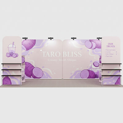 3X6 Trade Show Booth Portable Booth Kit Fabric Backwall Counter Combo