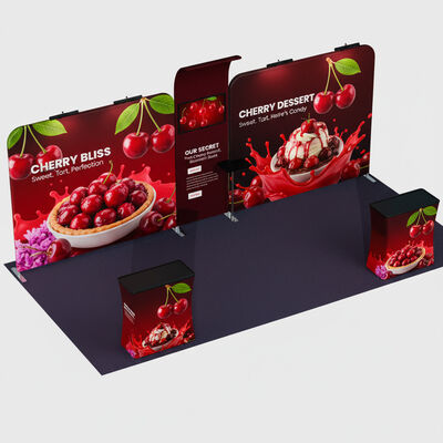 CMYK 10x20 Trade Show Booth Polyester Fabric 10x20 Booth Backdrop